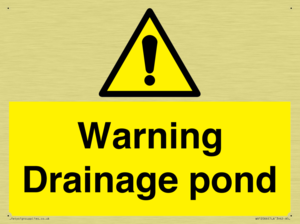Warning Drainage pond